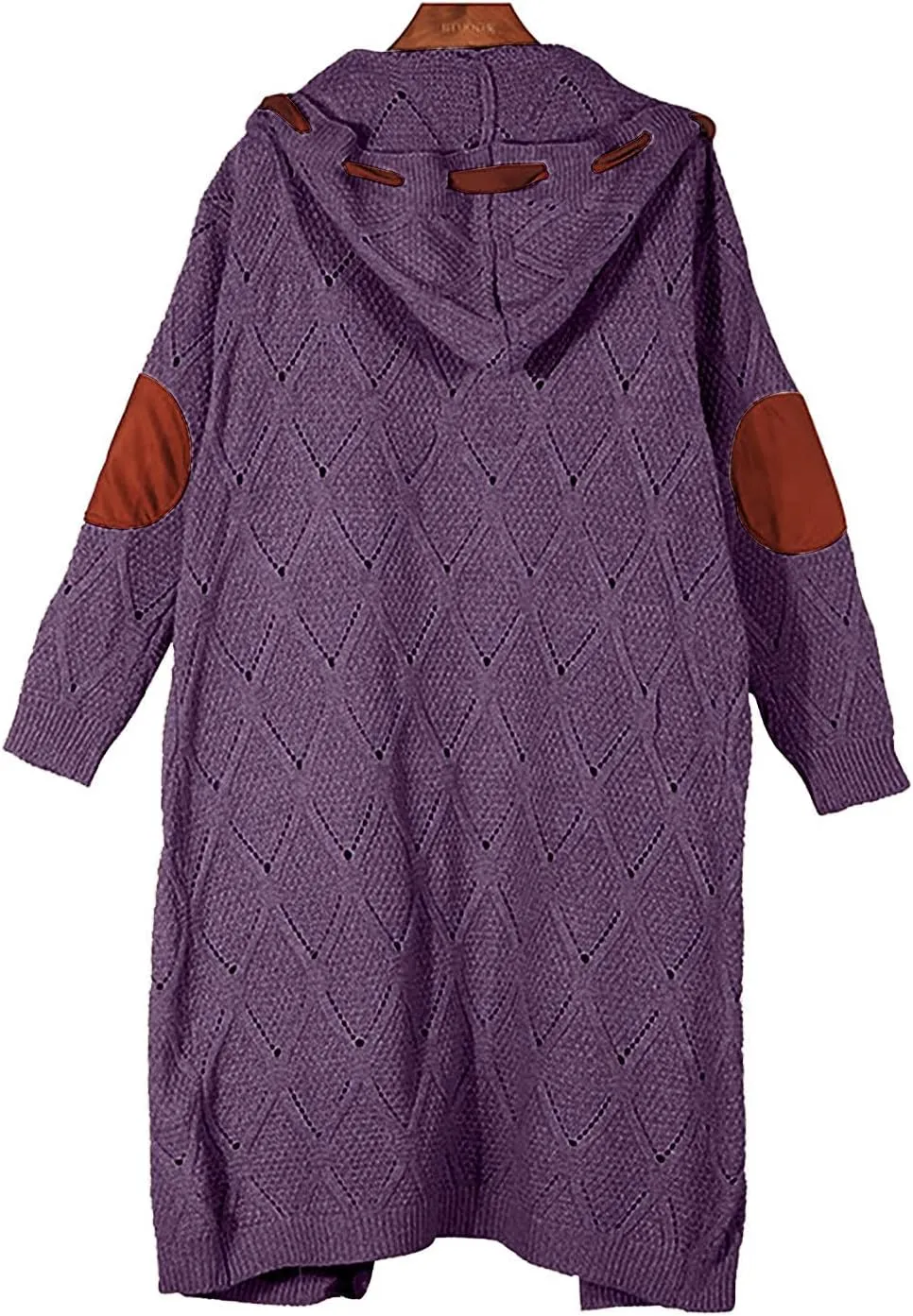 FMCHICO Long Sleeve Cable Knit Long Cardigan for Women Fall Winter Open Front Sweaters