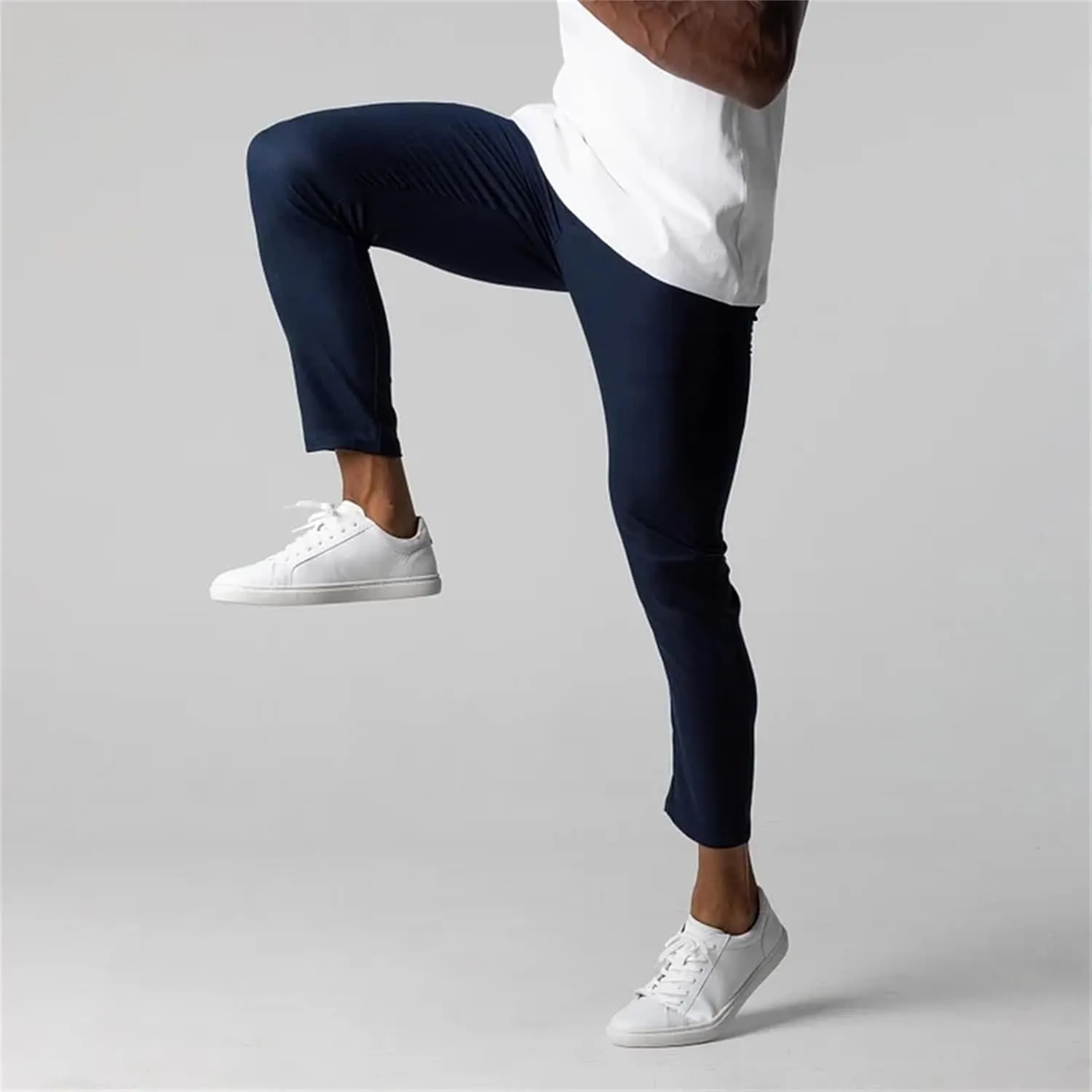 Golf Pants Men Slim Fit Muscle Elastic Trousers Business Breathable Classic Stretch Casual Suit Pants with Pockets