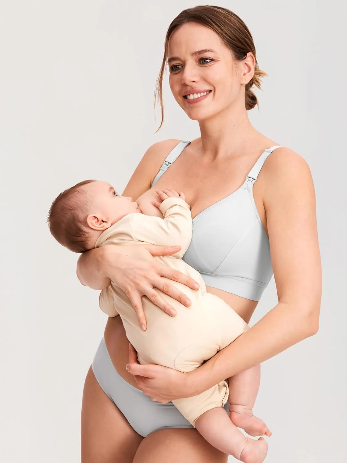 Gratlin Women's Plus Size Nursing Bra Sports Maternity Support Cotton Breastfeeding Bras