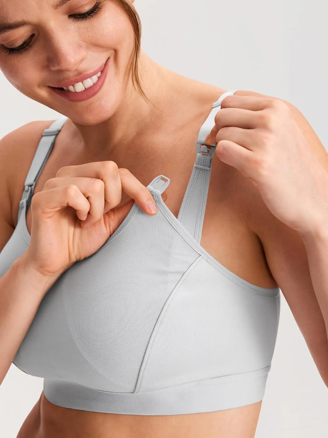 Gratlin Women's Plus Size Nursing Bra Sports Maternity Support Cotton Breastfeeding Bras
