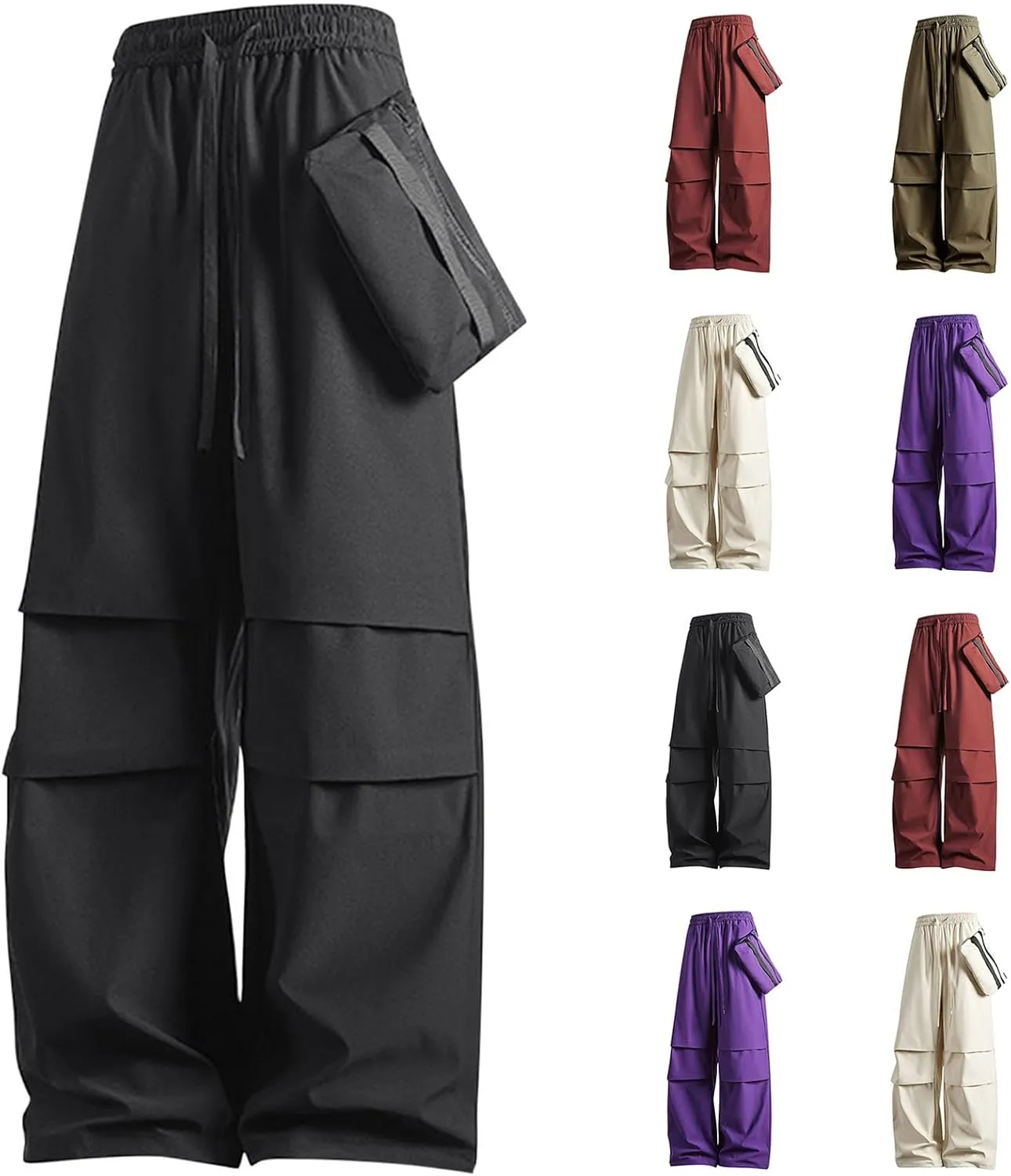 HGps8w Women's Cargo Pants Packable Waterproof Hiking Pants Windproof Breathable Outdoor Rain Pants with Pockets