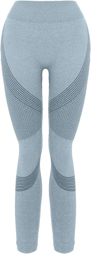 High Waist Knit Seamless Yoga Pants for Women Striped Ruched Butt Lifting Tights Breathable Outdoor Running Fitness Leggings