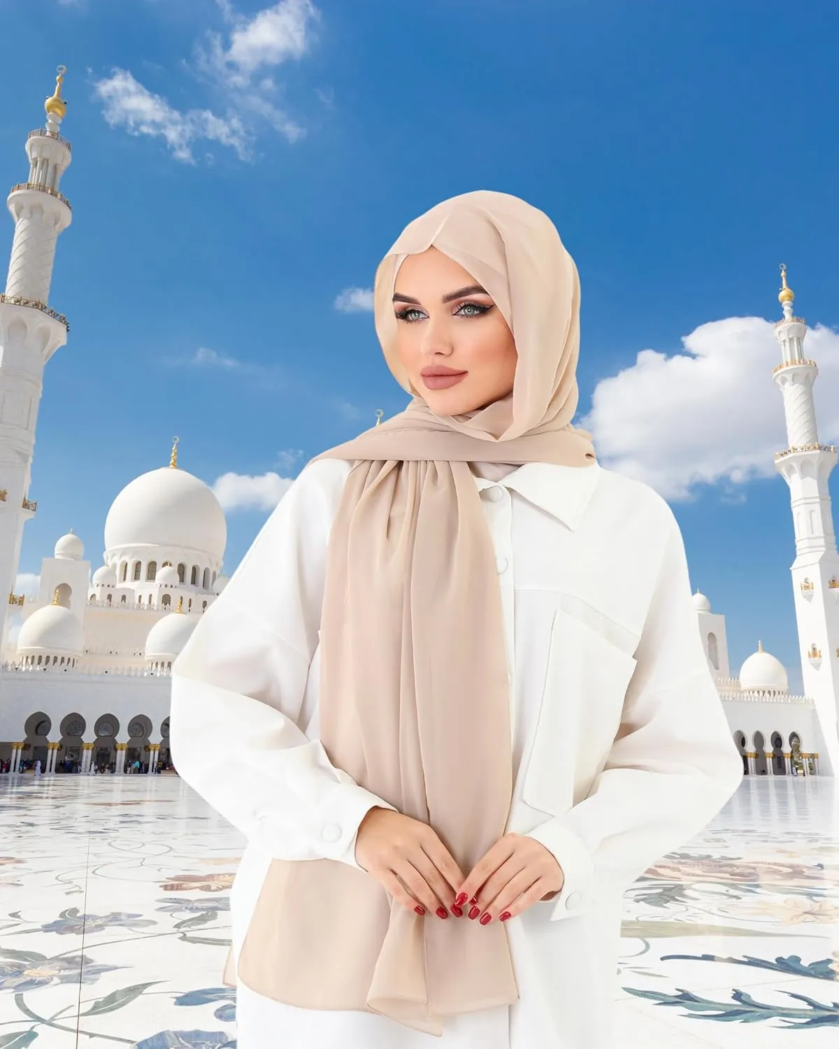 Instant Chiffon Hijab, Ready to wear hijab, modal hijab, Abaya, modern Instant Scarf, Soft breathable Scarf