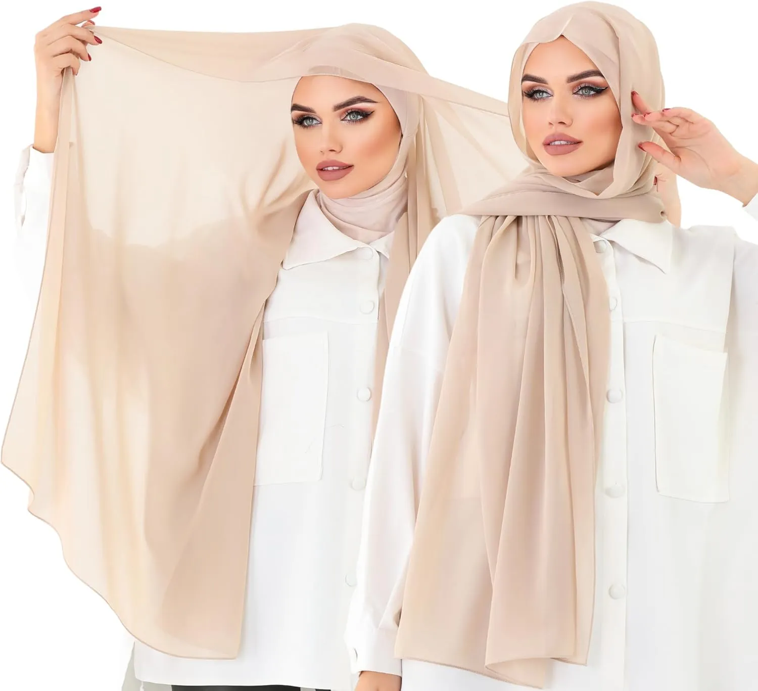 Instant Chiffon Hijab, Ready to wear hijab, modal hijab, Abaya, modern Instant Scarf, Soft breathable Scarf