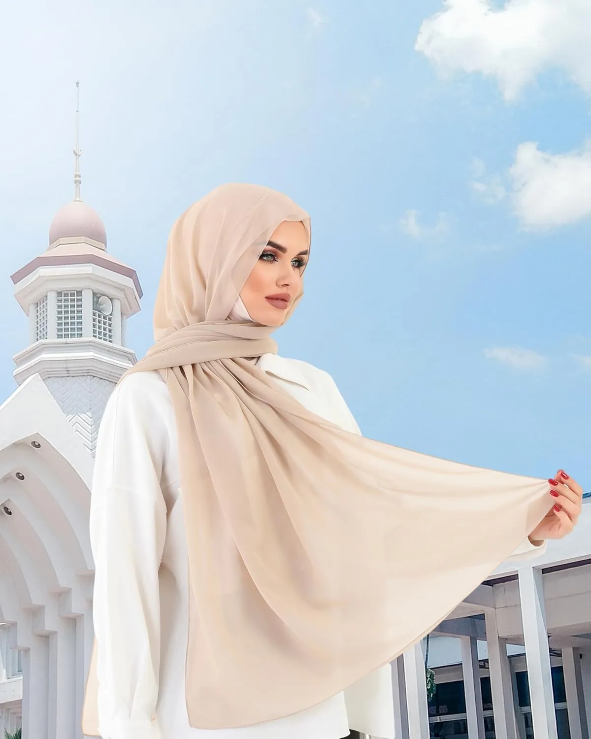 Instant Chiffon Hijab, Ready to wear hijab, modal hijab, Abaya, modern Instant Scarf, Soft breathable Scarf