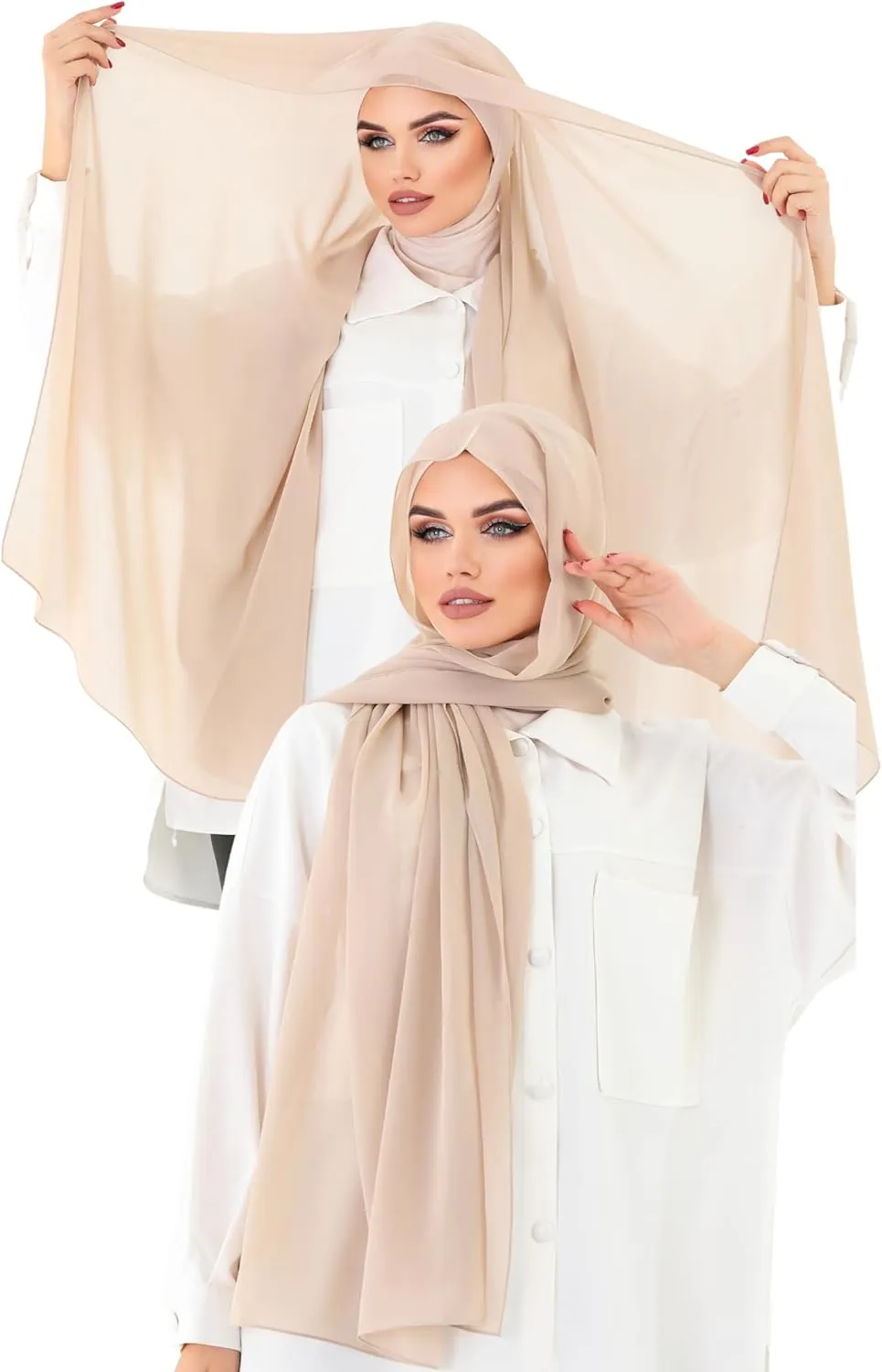 Instant Chiffon Hijab, Ready to wear hijab, modal hijab, Abaya, modern Instant Scarf, Soft breathable Scarf