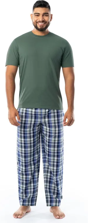 IZOD Men's Short Sleeve Jersey Top and Printed Pants Pajama Sleep Set