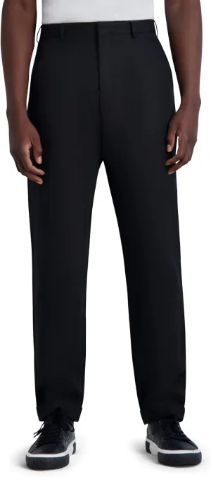 Karl Lagerfeld Paris Men's Linen Blend Dress Pant, Black