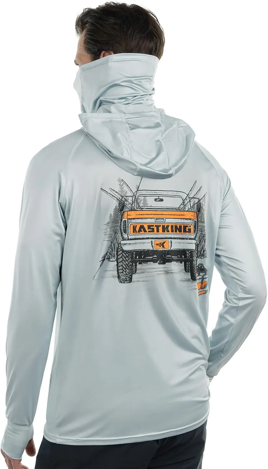 KastKing Sun Tamer Performance Fishing Hoodie, UPF 50 Sun Protection Shirt, Built-in Neck Gaiter, HYDROCOOLING Cooling Fabric