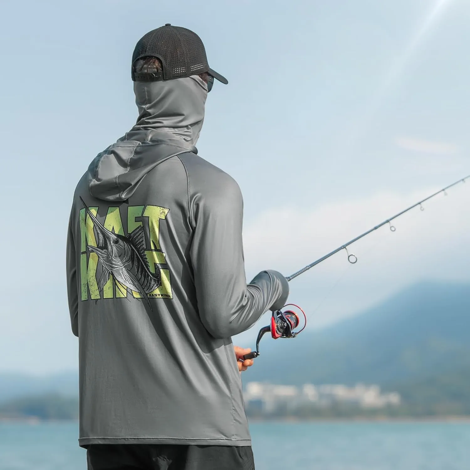 KastKing Sun Tamer Performance Fishing Hoodie, UPF 50 Sun Protection Shirt, Built-in Neck Gaiter, HYDROCOOLING Cooling Fabric