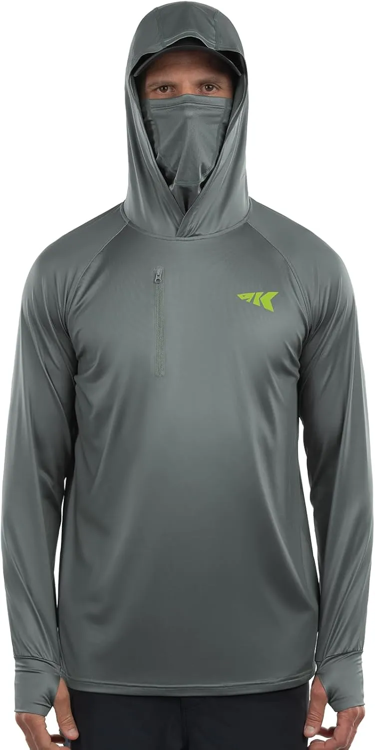 KastKing Sun Tamer Performance Fishing Hoodie, UPF 50 Sun Protection Shirt, Built-in Neck Gaiter, HYDROCOOLING Cooling Fabric