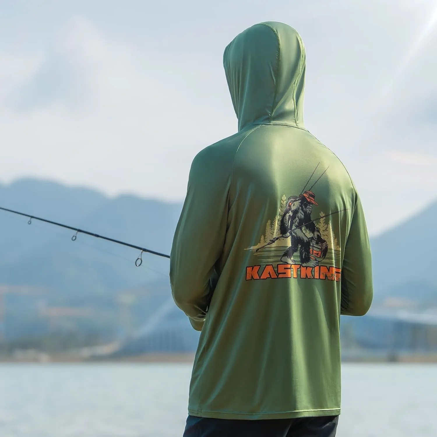 KastKing Sun Tamer Performance Fishing Hoodie, UPF 50 Sun Protection Shirt, Built-in Neck Gaiter, HYDROCOOLING Cooling Fabric