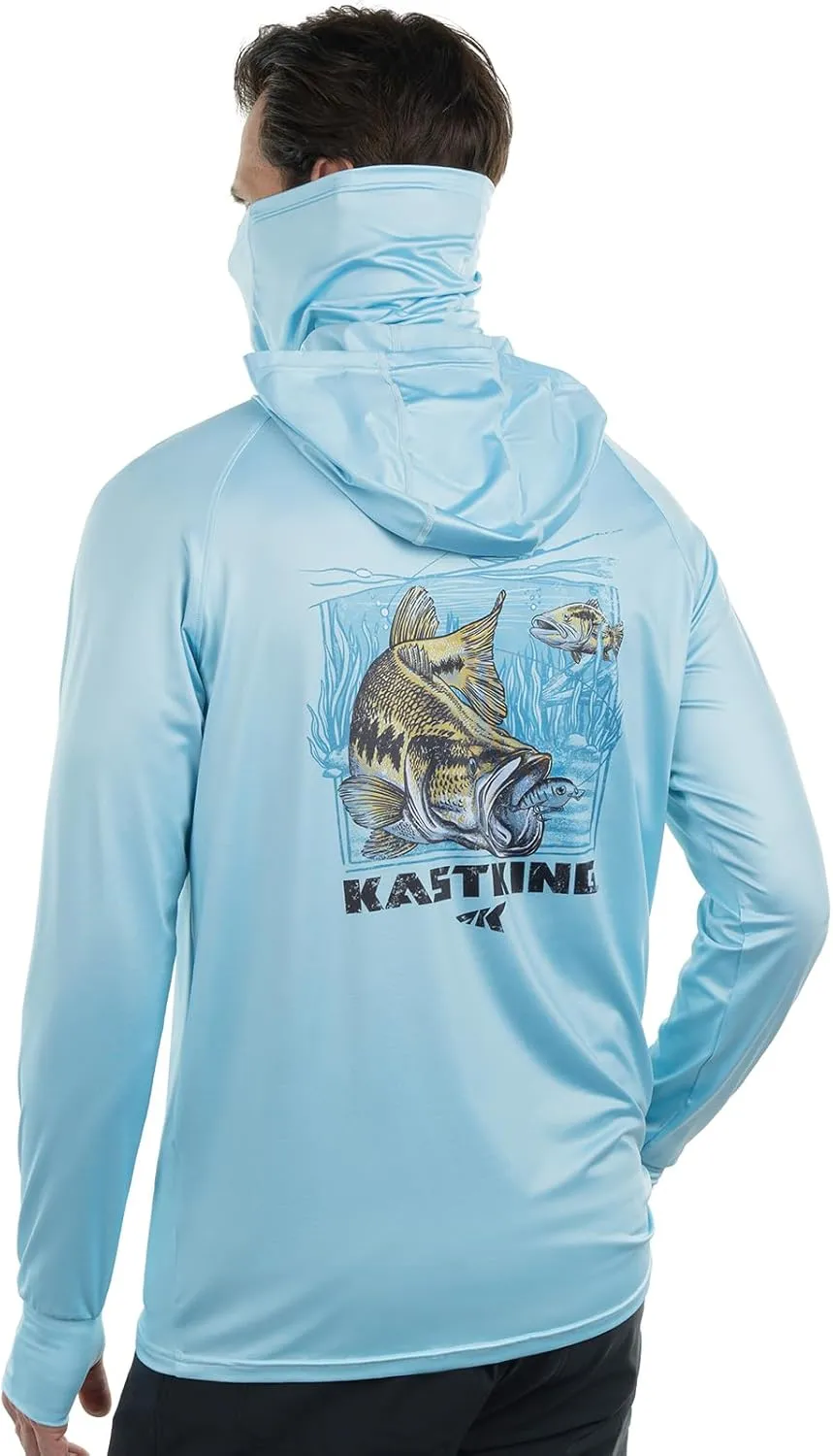 KastKing Sun Tamer Performance Fishing Hoodie, UPF 50 Sun Protection Shirt, Built-in Neck Gaiter, HYDROCOOLING Cooling Fabric