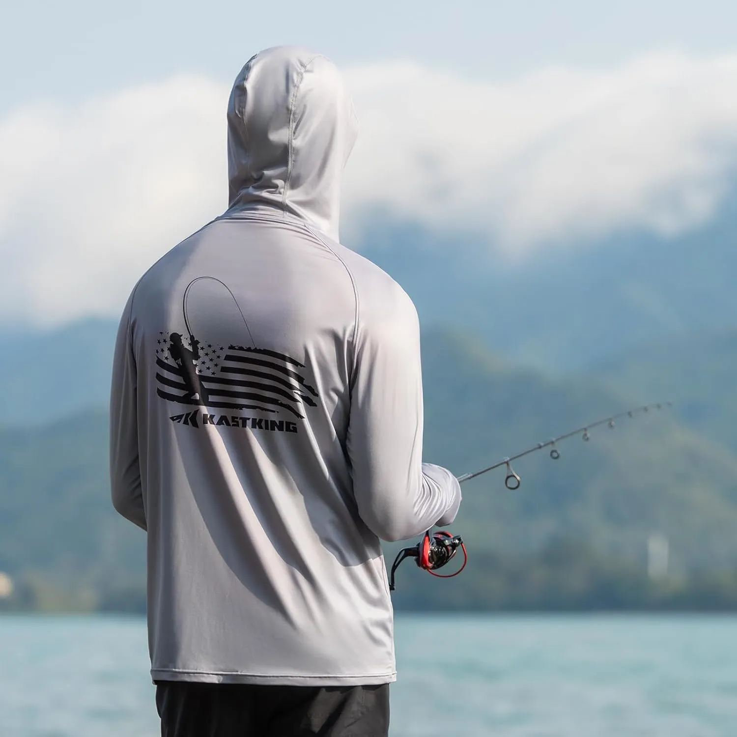 KastKing Sun Tamer Performance Fishing Hoodie, UPF 50 Sun Protection Shirt, Built-in Neck Gaiter, HYDROCOOLING Cooling Fabric