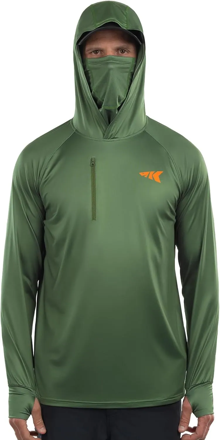 KastKing Sun Tamer Performance Fishing Hoodie, UPF 50 Sun Protection Shirt, Built-in Neck Gaiter, HYDROCOOLING Cooling Fabric