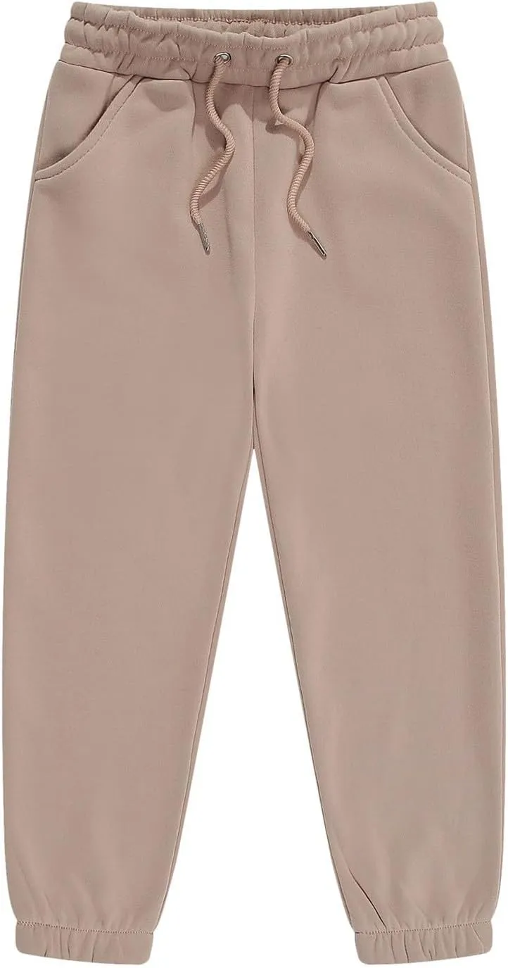 Kids Boys Girls Casual Sweatpants Athletic Joggers Solid Color Cotton Sport Active Pant Breathable Track Pants Clothes