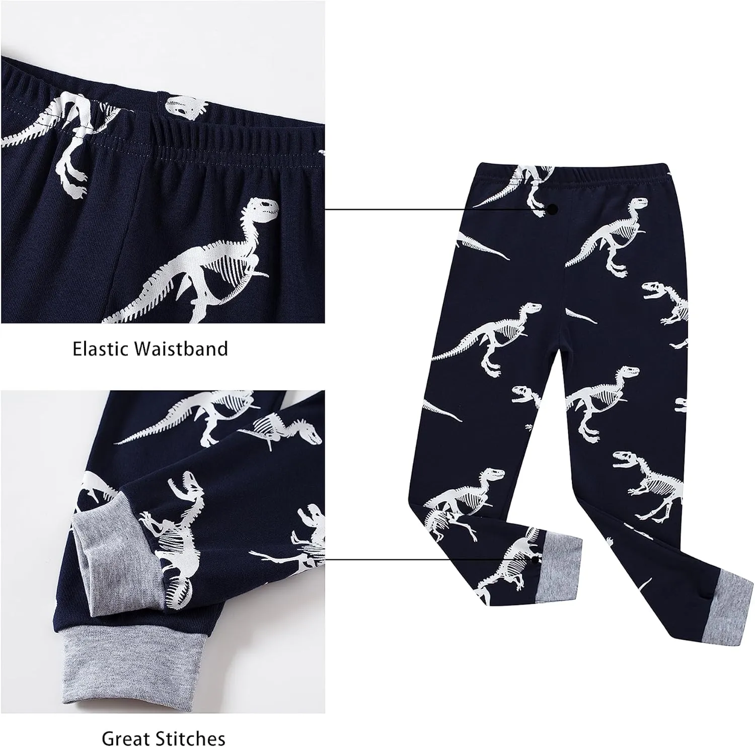 KikizYe Little Big Boys Girls Pajamas Set Kids PJs 100% Cotton Sleepwear