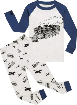 KikizYe Little Big Boys Girls Pajamas Set Kids PJs 100% Cotton Sleepwear