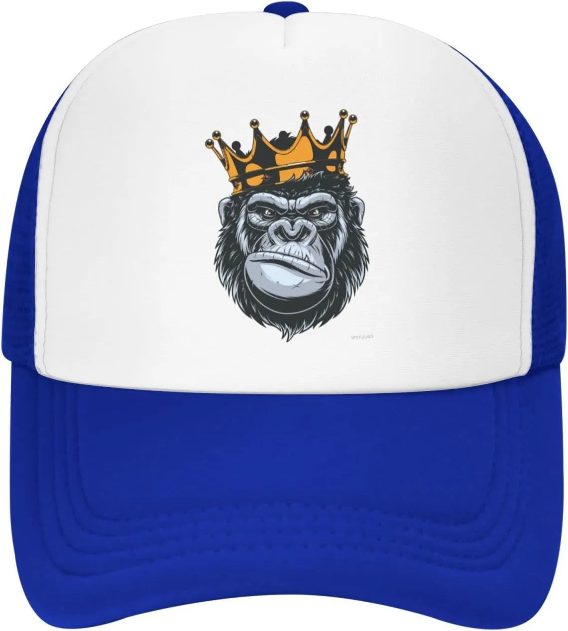 King Gorilla Ape Monkey Aldult Baseball Cap Mesh Trucker Hat Adjustable Sun Protection Snapback Hat Unisex Black