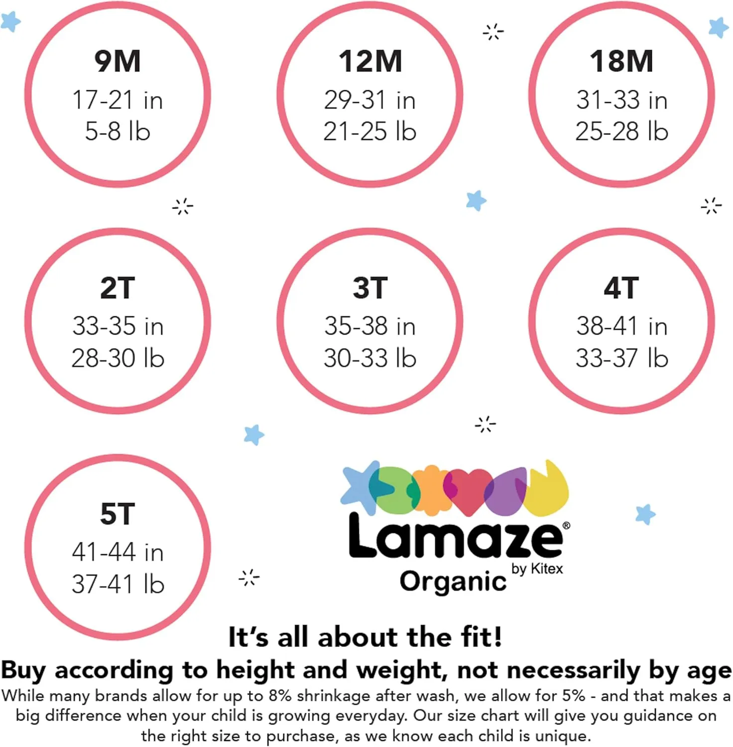 Lamaze Baby Girls' Short Sleeve Tight Fit Sleepwear