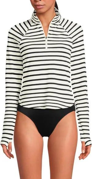 Lands' End Women's Long Sleeve Rash Guard Cover-up UPF 50