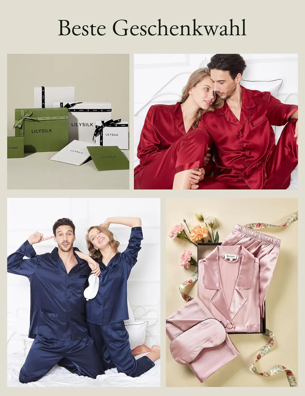 LilySilk Silk Pajamas for Women Pure Full Length Long 22 Momme 100% Mulberry Silk Luxury