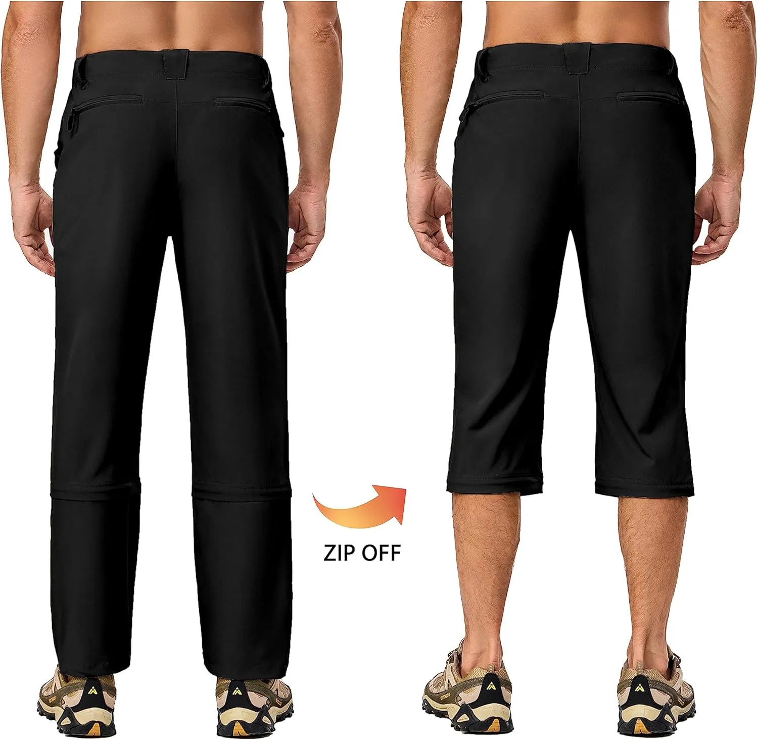 Little Donkey Andy Men's Stretch Convertible Pants Zip-Off Lightweight Quick-Dry Hiking Fishing Travel Pants