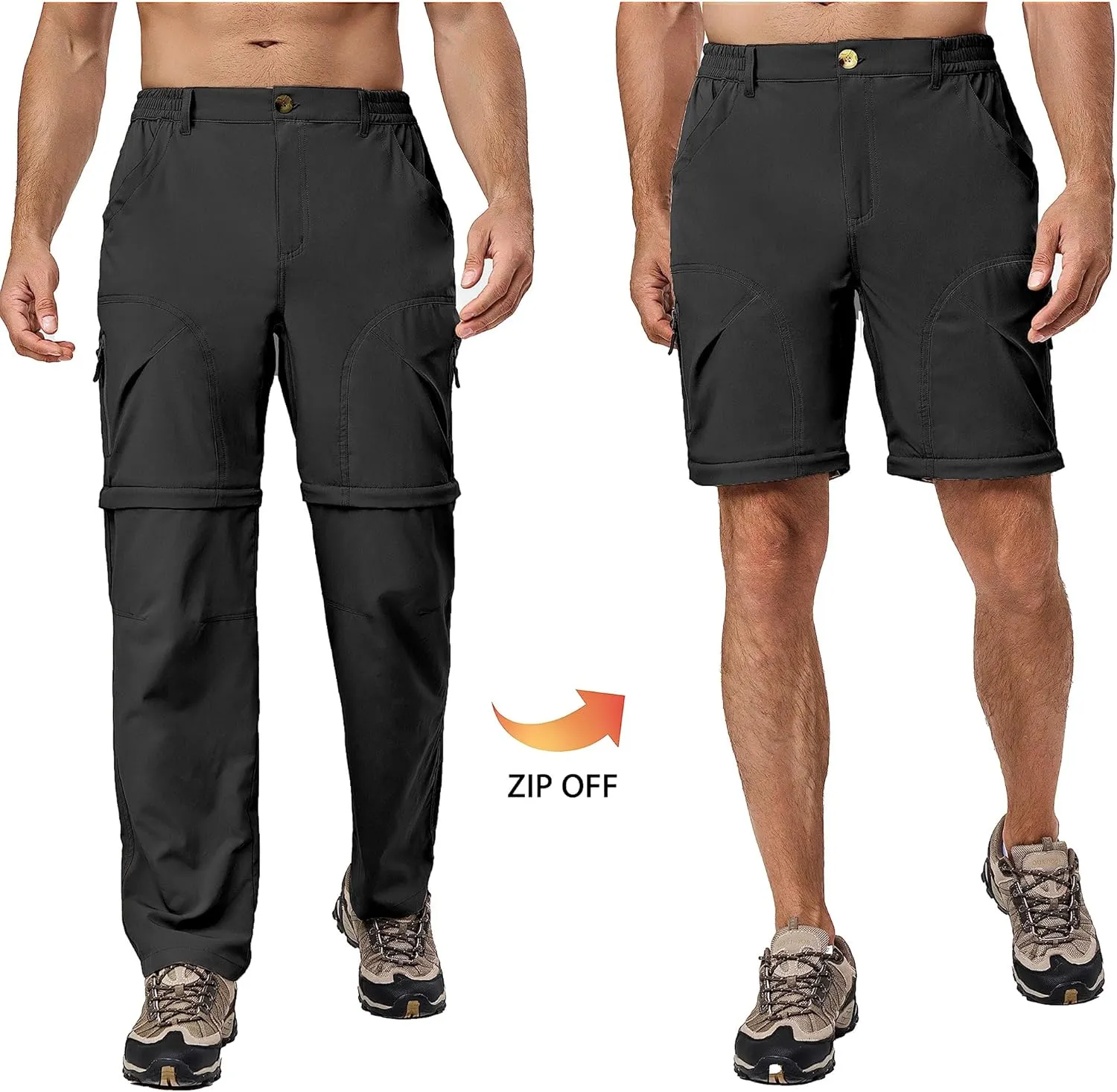 Little Donkey Andy Men's Stretch Convertible Pants Zip-Off Lightweight Quick-Dry Hiking Fishing Travel Pants