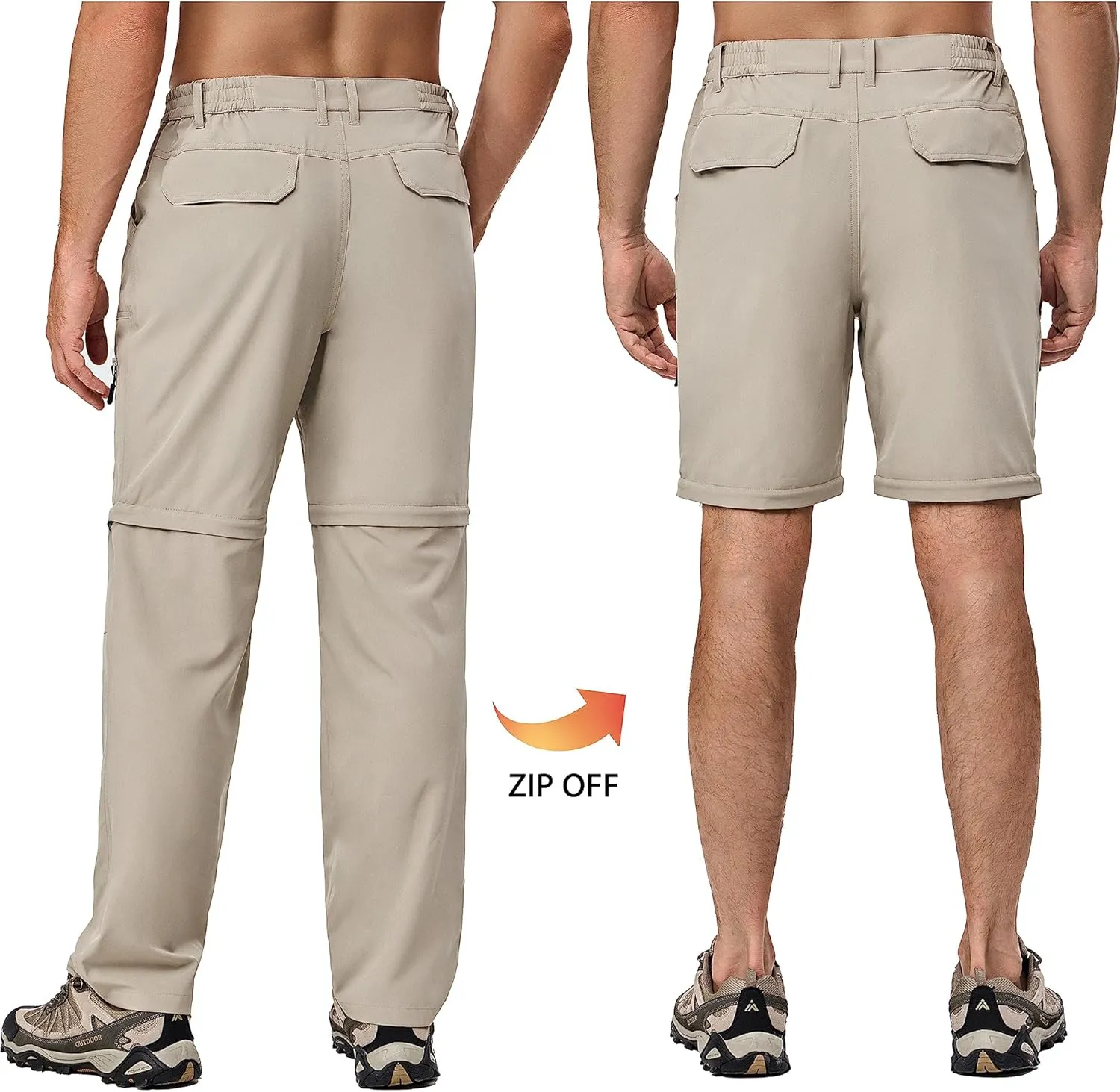 Little Donkey Andy Men's Stretch Convertible Pants Zip-Off Lightweight Quick-Dry Hiking Fishing Travel Pants