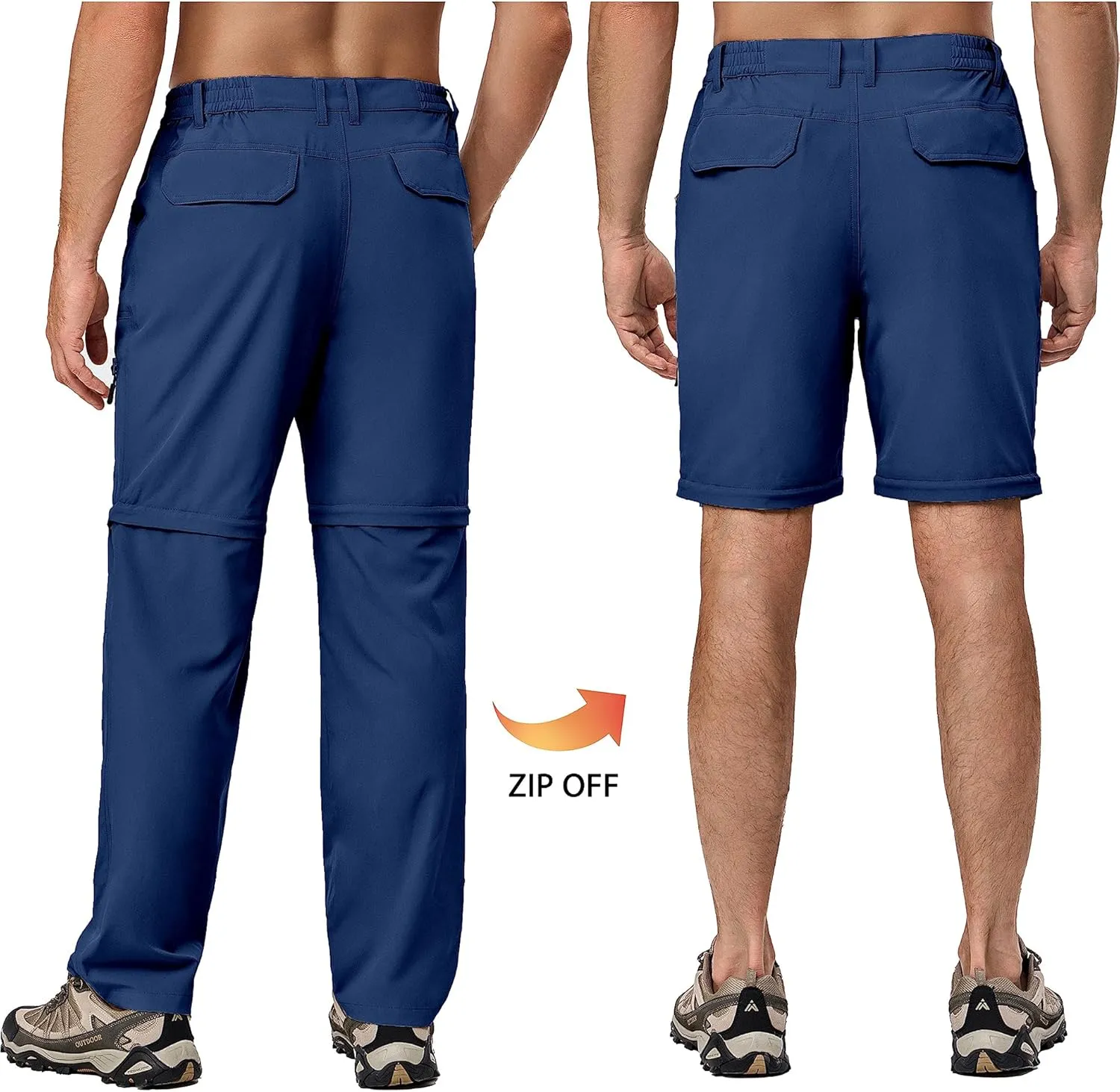 Little Donkey Andy Men's Stretch Convertible Pants Zip-Off Lightweight Quick-Dry Hiking Fishing Travel Pants