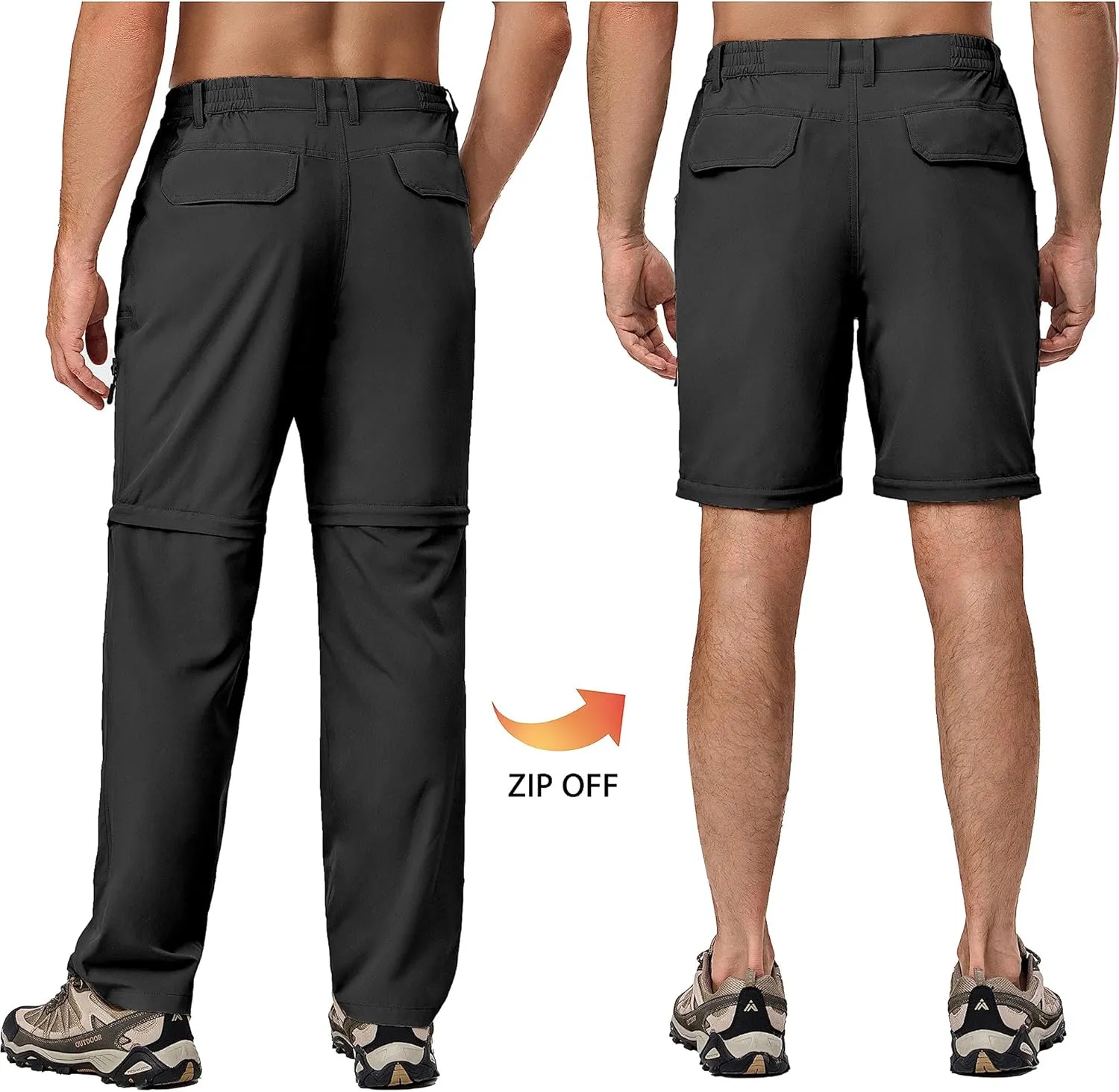 Little Donkey Andy Men's Stretch Convertible Pants Zip-Off Lightweight Quick-Dry Hiking Fishing Travel Pants