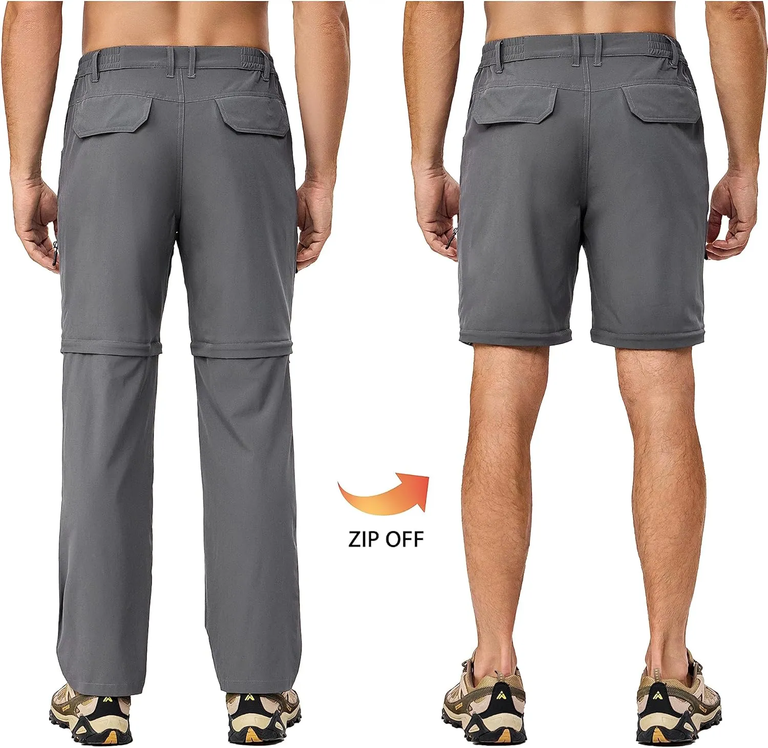 Little Donkey Andy Men's Stretch Convertible Pants Zip-Off Lightweight Quick-Dry Hiking Fishing Travel Pants