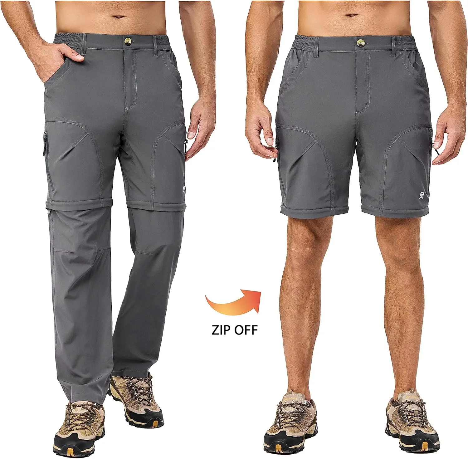 Little Donkey Andy Men's Stretch Convertible Pants Zip-Off Lightweight Quick-Dry Hiking Fishing Travel Pants
