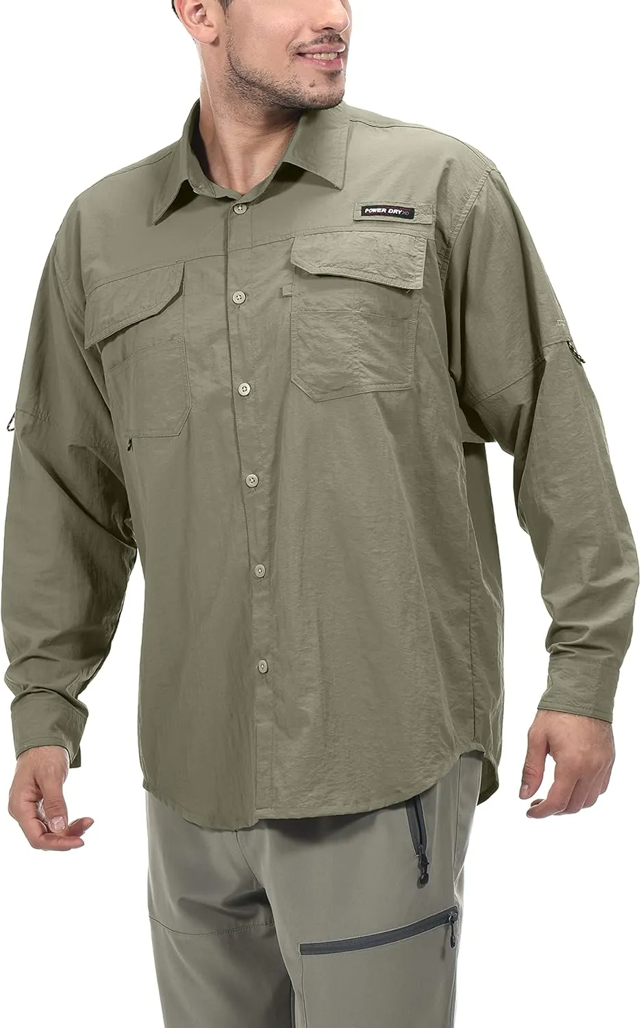 Little Donkey Andy Men's UPF 50  UV Protection Shirt, Long Sleeve Fishing Hiking Shirt