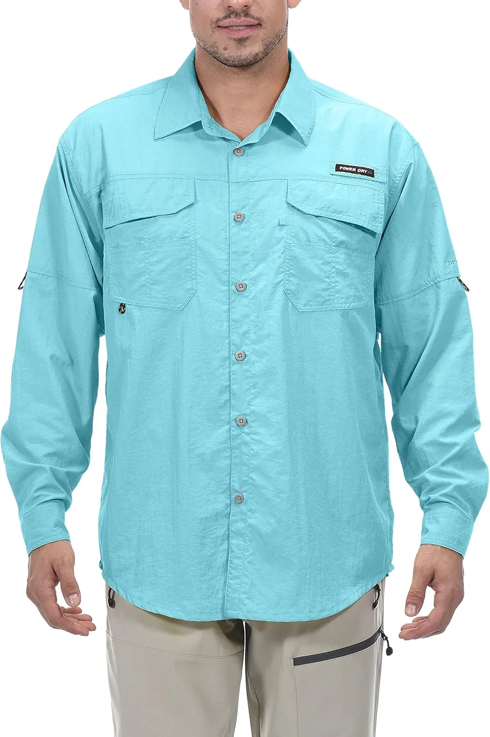 Little Donkey Andy Men's UPF 50  UV Protection Shirt, Long Sleeve Fishing Hiking Shirt