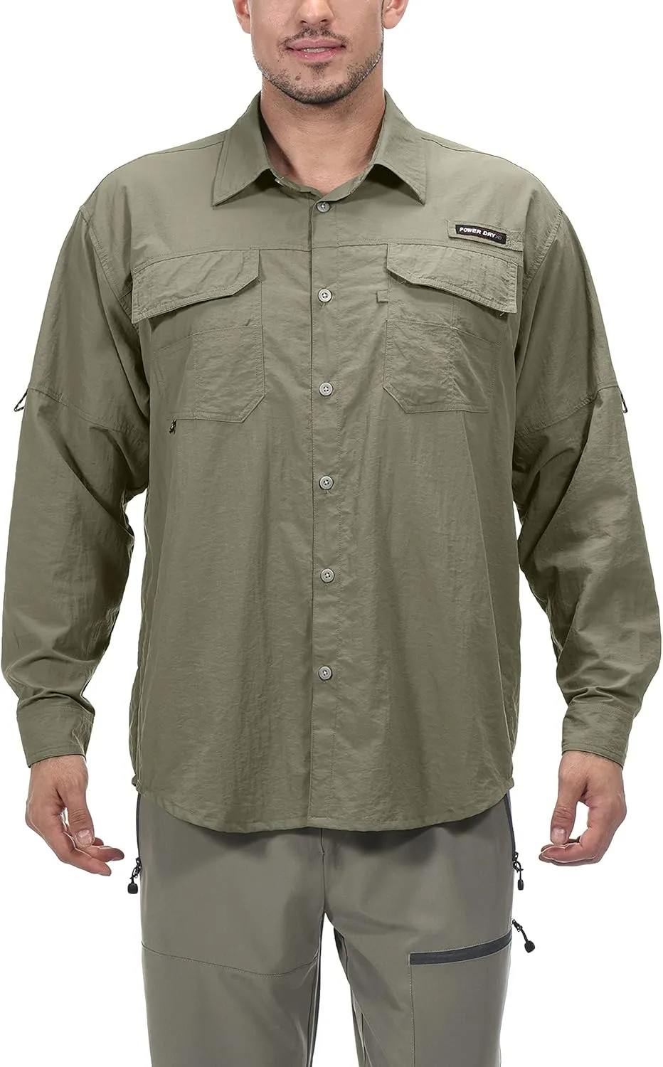 Little Donkey Andy Men's UPF 50  UV Protection Shirt, Long Sleeve Fishing Hiking Shirt