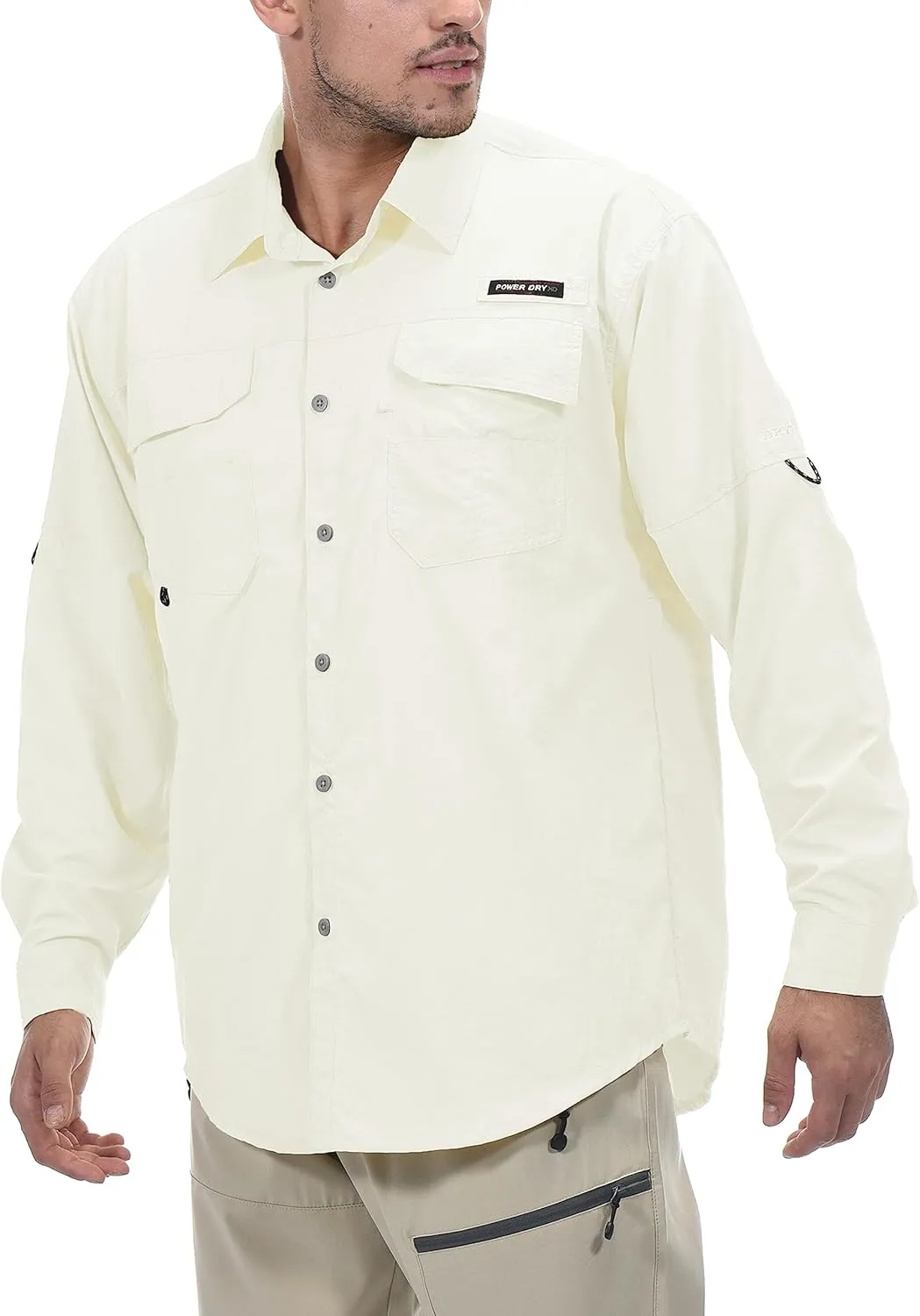 Little Donkey Andy Men's UPF 50  UV Protection Shirt, Long Sleeve Fishing Hiking Shirt