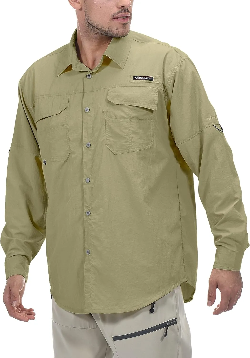 Little Donkey Andy Men's UPF 50  UV Protection Shirt, Long Sleeve Fishing Hiking Shirt