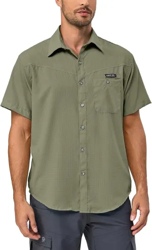 Little Donkey Andy Men's UPF 50 UV Protection Shirt, Ultra-Breathable Short Sleeve Fishing Hiking Shirts