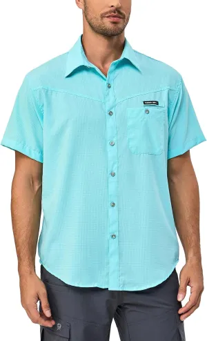 Little Donkey Andy Men's UPF 50 UV Protection Shirt, Ultra-Breathable Short Sleeve Fishing Hiking Shirts