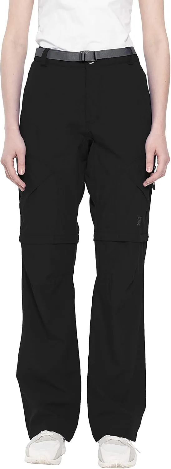 Little Donkey Andy Women's Convertible Hiking Pants Quick Dry Zip Off Shorts Lightweight Fishing Travel Trousers Black Size M