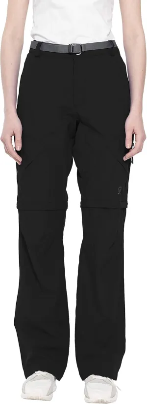 Little Donkey Andy Women's Convertible Hiking Pants Quick Dry Zip Off Shorts Lightweight Fishing Travel Trousers Black Size M