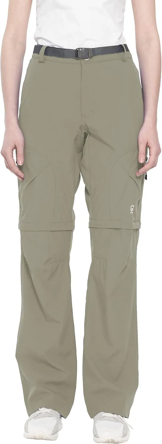 Little Donkey Andy Women's Convertible Hiking Pants Quick Dry Zip Off Shorts Lightweight Fishing Travel Trousers Silver Sage Size XL