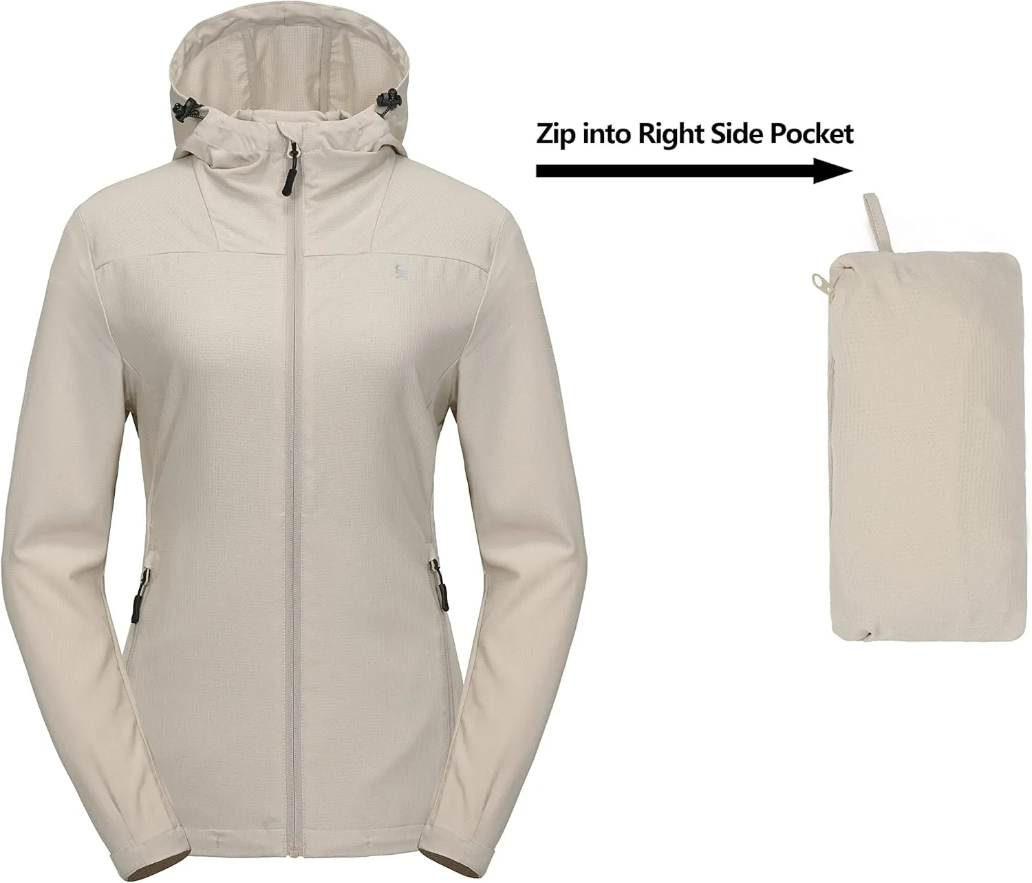Little Donkey Andy Women's Sun Protection Hoodie Jackets Long Sleeve UPF50  Shirts Hiking Travel Camp Air Holes Full Zip