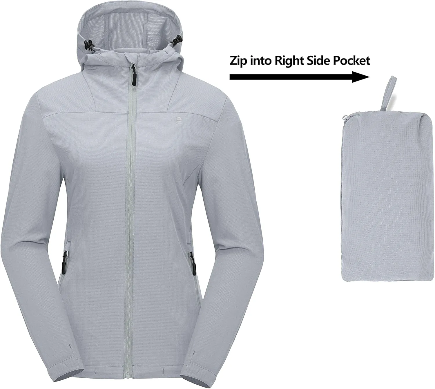 Little Donkey Andy Women's Sun Protection Hoodie Jackets Long Sleeve UPF50  Shirts Hiking Travel Camp Air Holes Full Zip