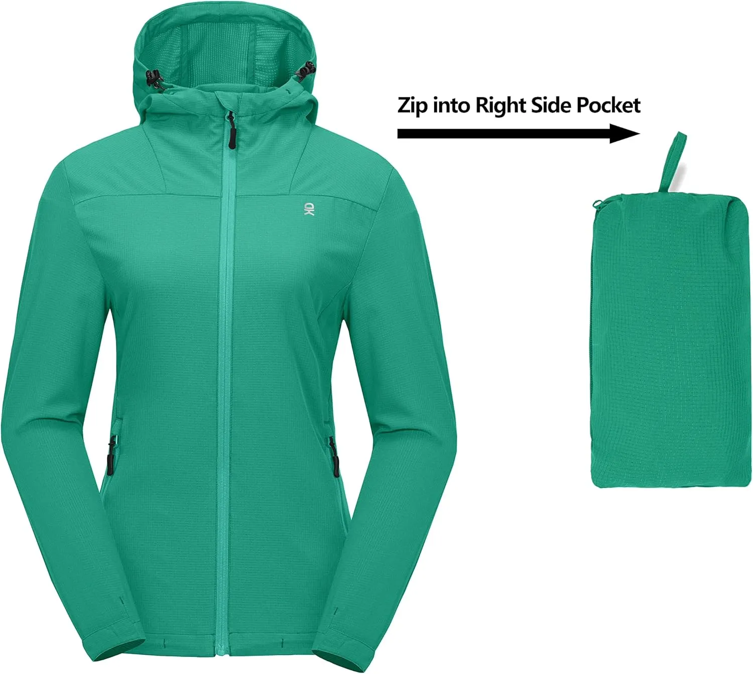 Little Donkey Andy Women's Sun Protection Hoodie Jackets Long Sleeve UPF50  Shirts Hiking Travel Camp Air Holes Full Zip