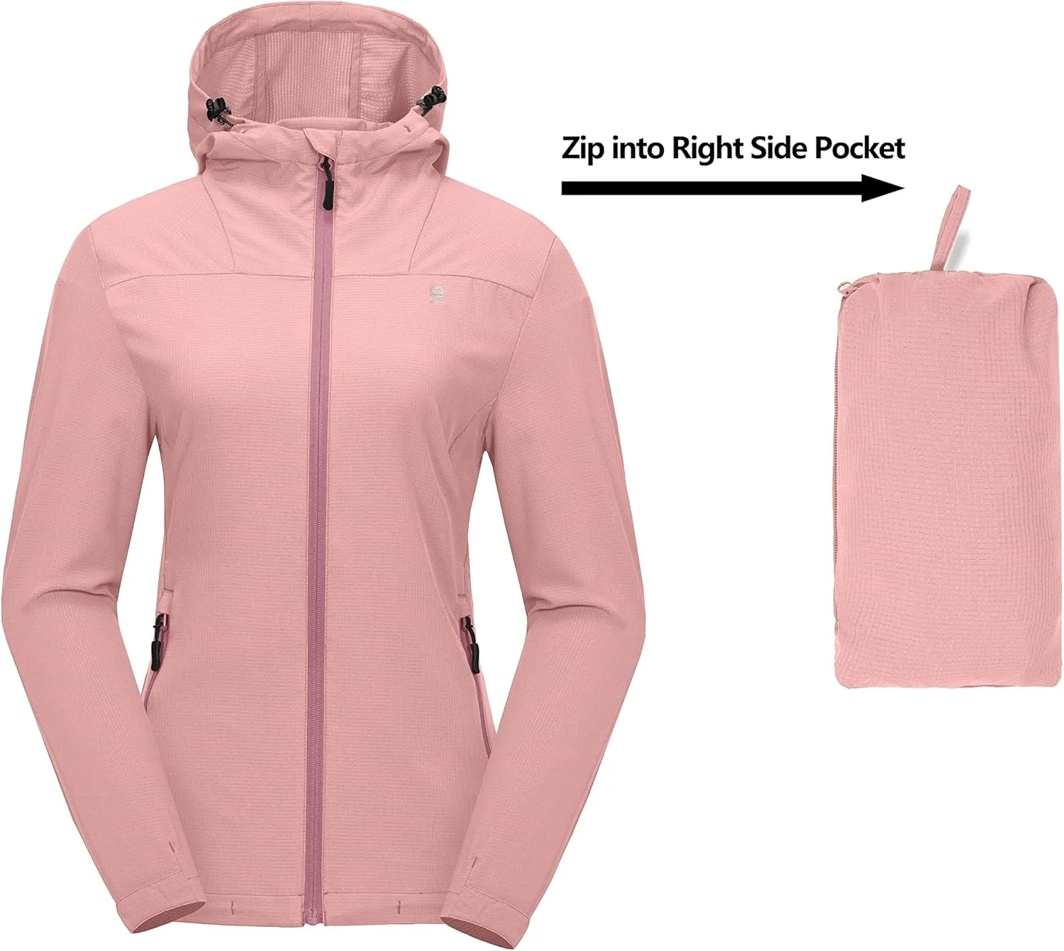 Little Donkey Andy Women's Sun Protection Hoodie Jackets Long Sleeve UPF50  Shirts Hiking Travel Camp Air Holes Full Zip