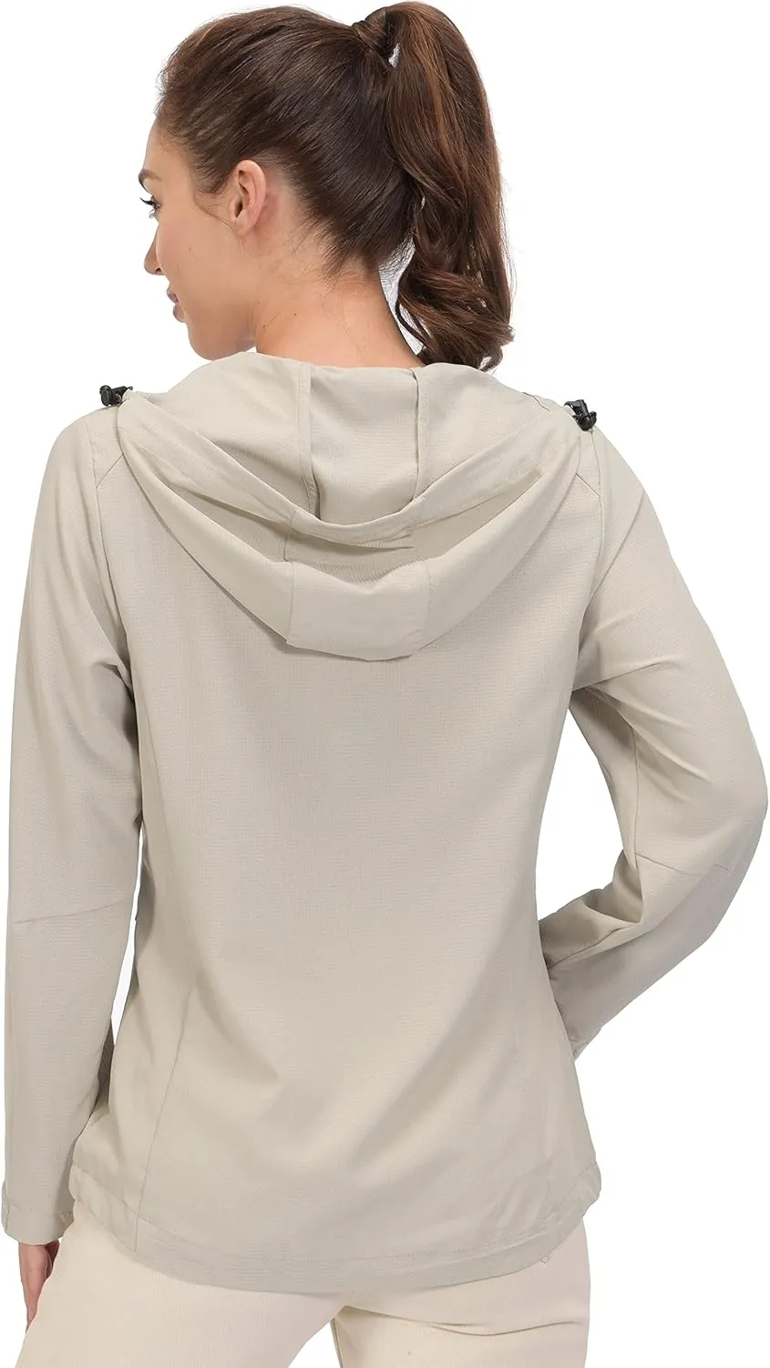 Little Donkey Andy Women's Sun Protection Hoodie Jackets Long Sleeve UPF50  Shirts Hiking Travel Camp Air Holes Full Zip