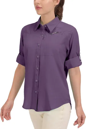 Little Donkey Andy Women's UPF 50 UV Protection Shirt, Breathable Long Sleeve Fishing Hiking Shirts, Quick Dry