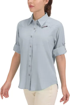 Little Donkey Andy Women's UPF 50 UV Protection Shirt, Breathable Long Sleeve Fishing Hiking Shirts, Quick Dry